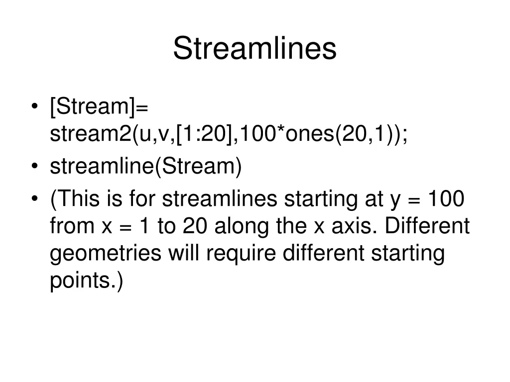 streamlines