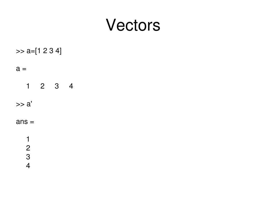 vectors