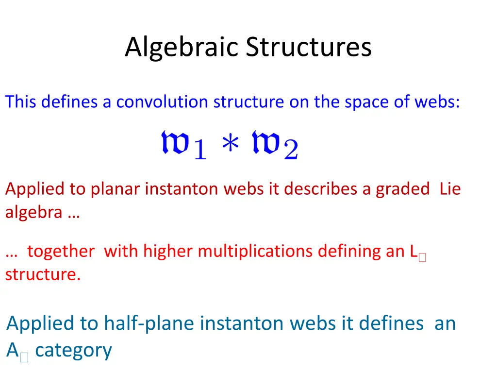 algebraic structures