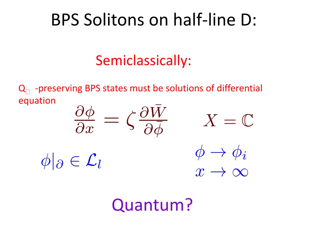 bps solitons on half line d