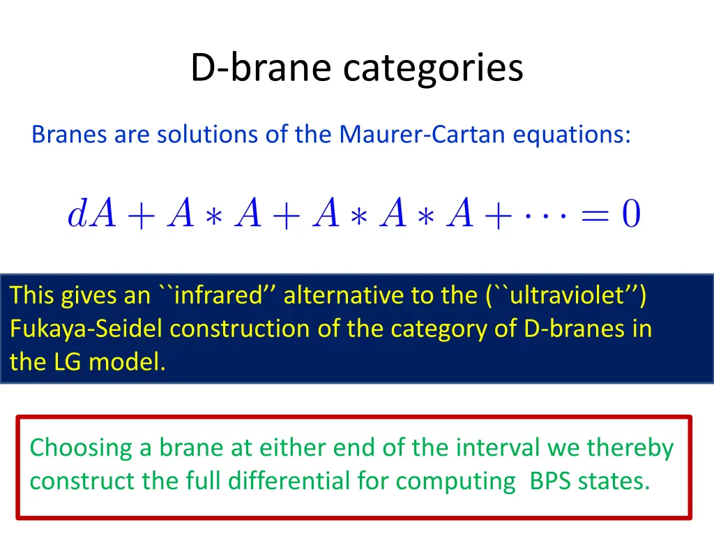 d brane categories
