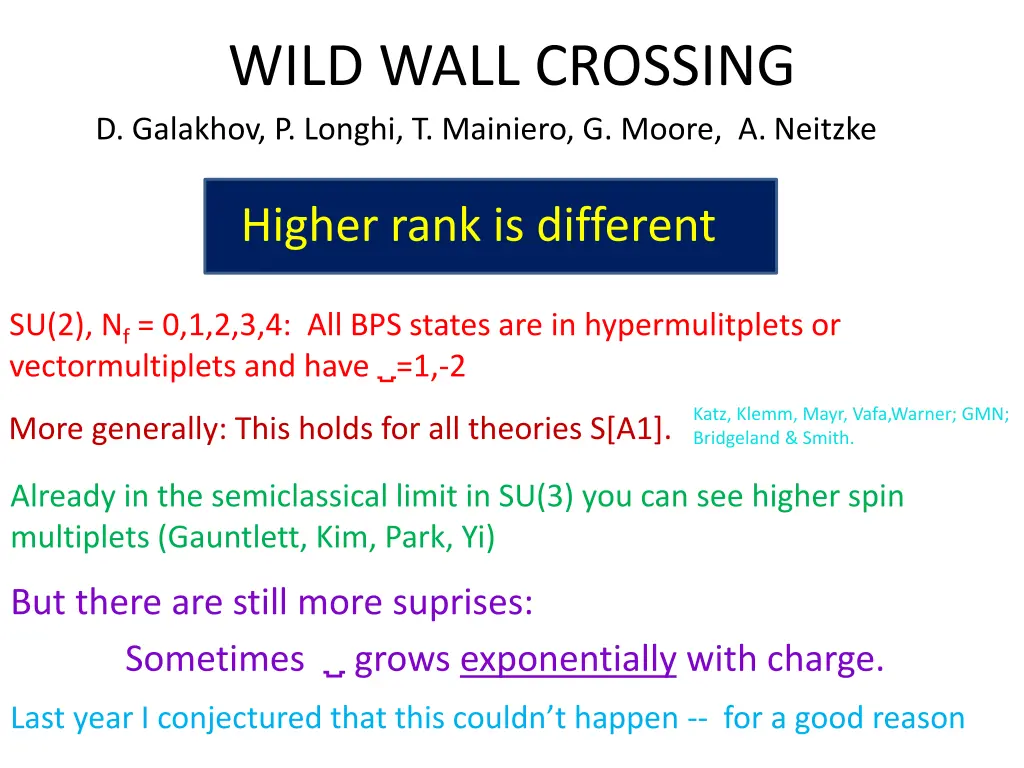 wild wall crossing d galakhov p longhi t mainiero