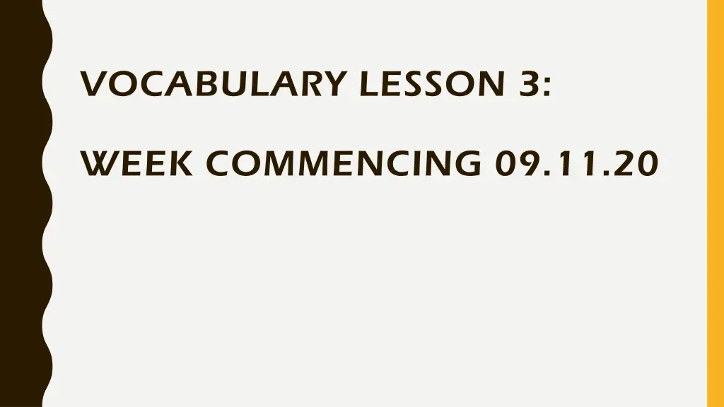 vocabulary lesson 3