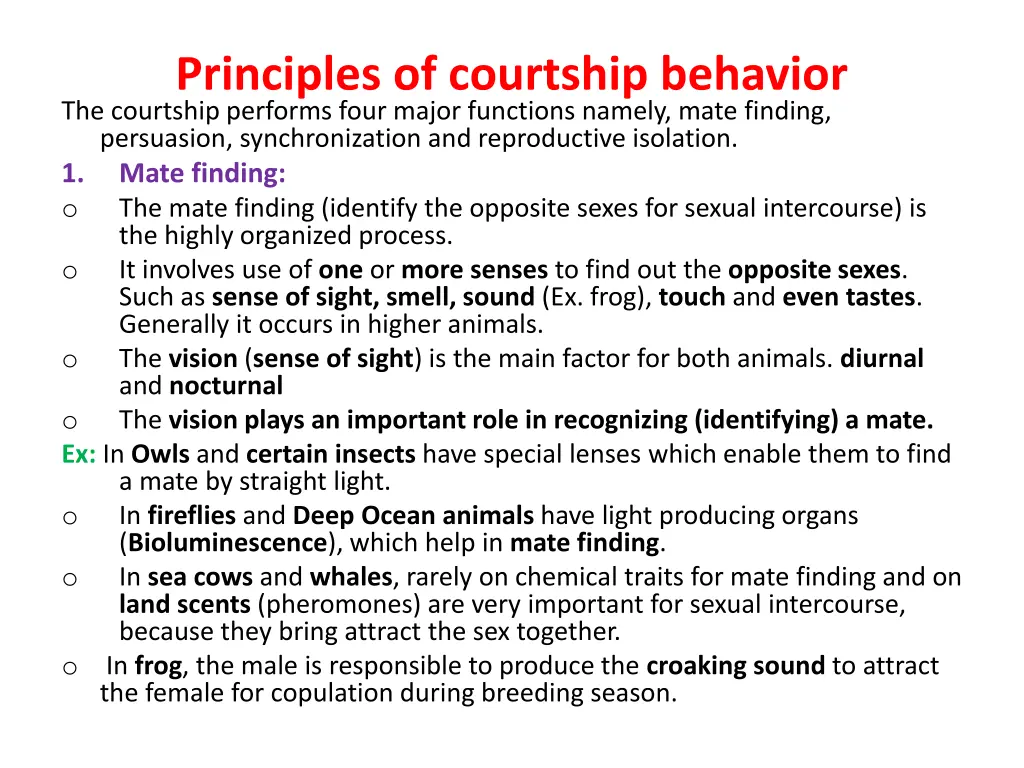 principles of courtship behavior the courtship