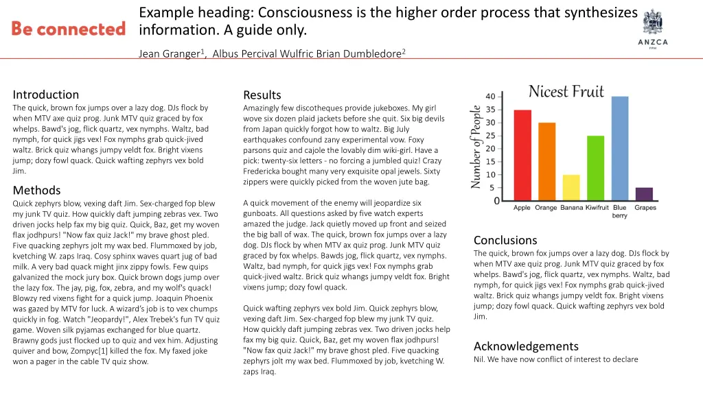 example heading consciousness is the higher order