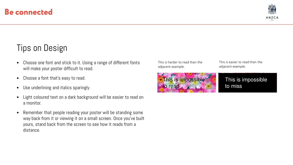 tips on design