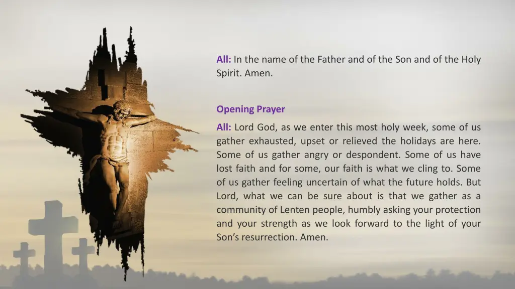 all in the name of the father