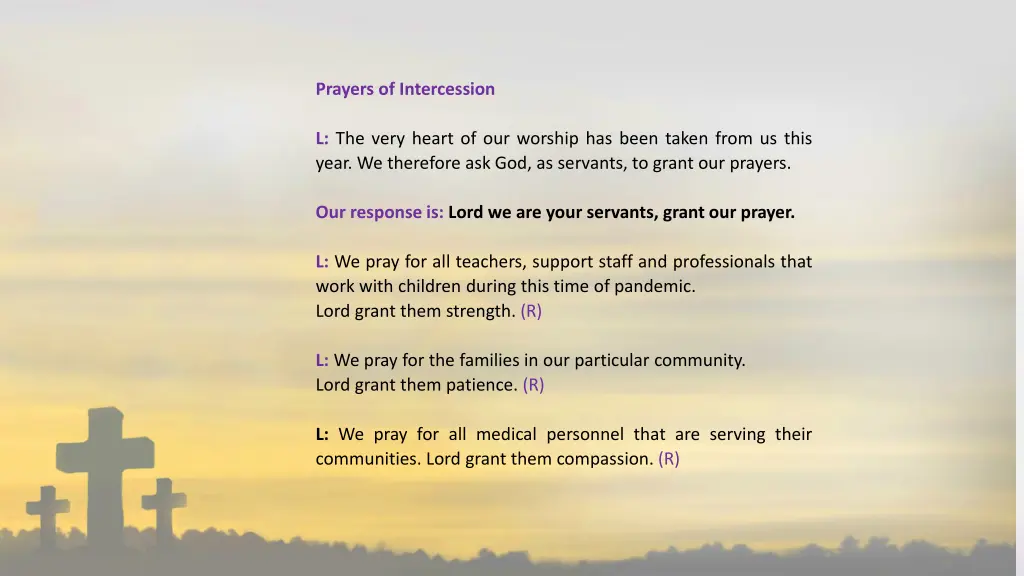 prayers of intercession
