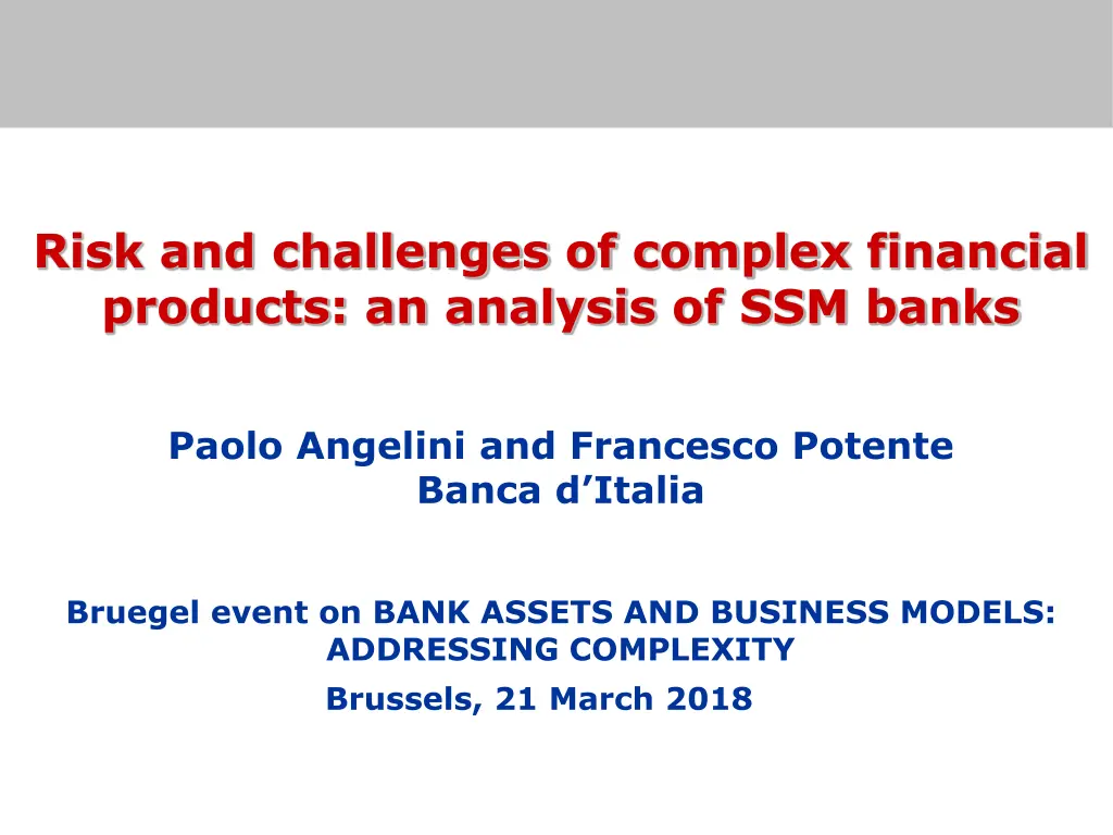 risk and challenges of complex financial products