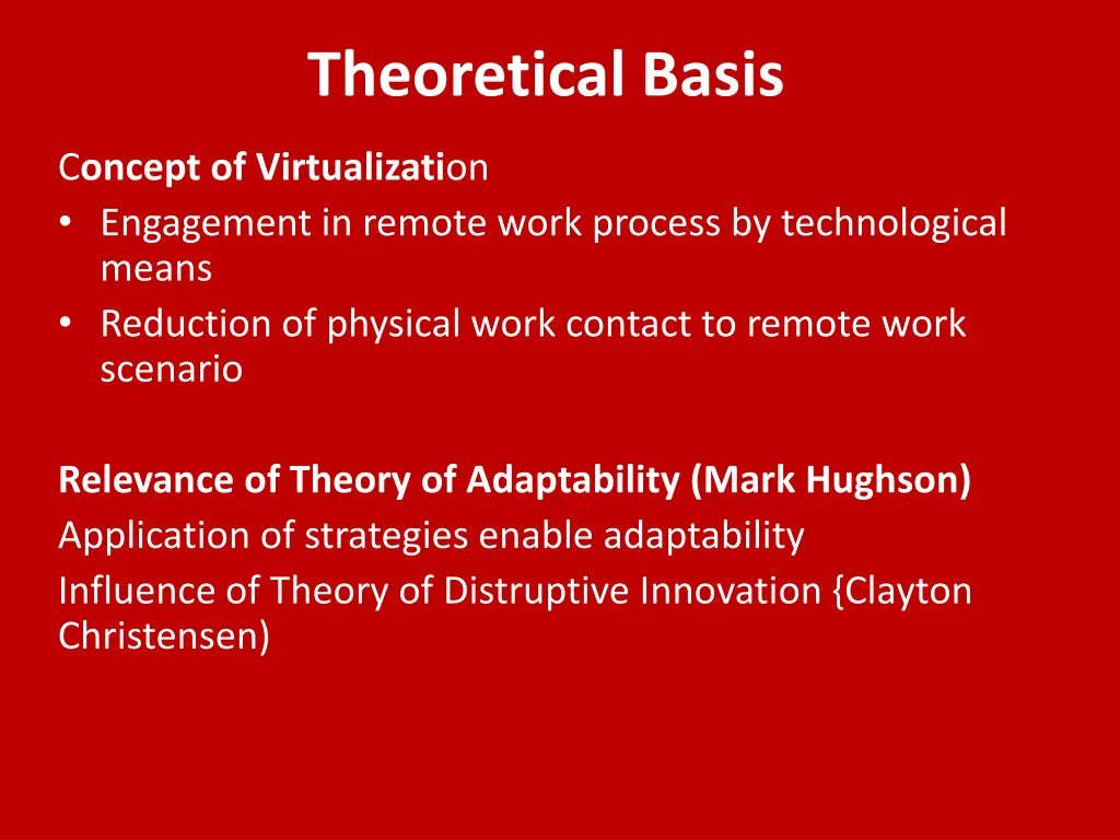 theoretical basis