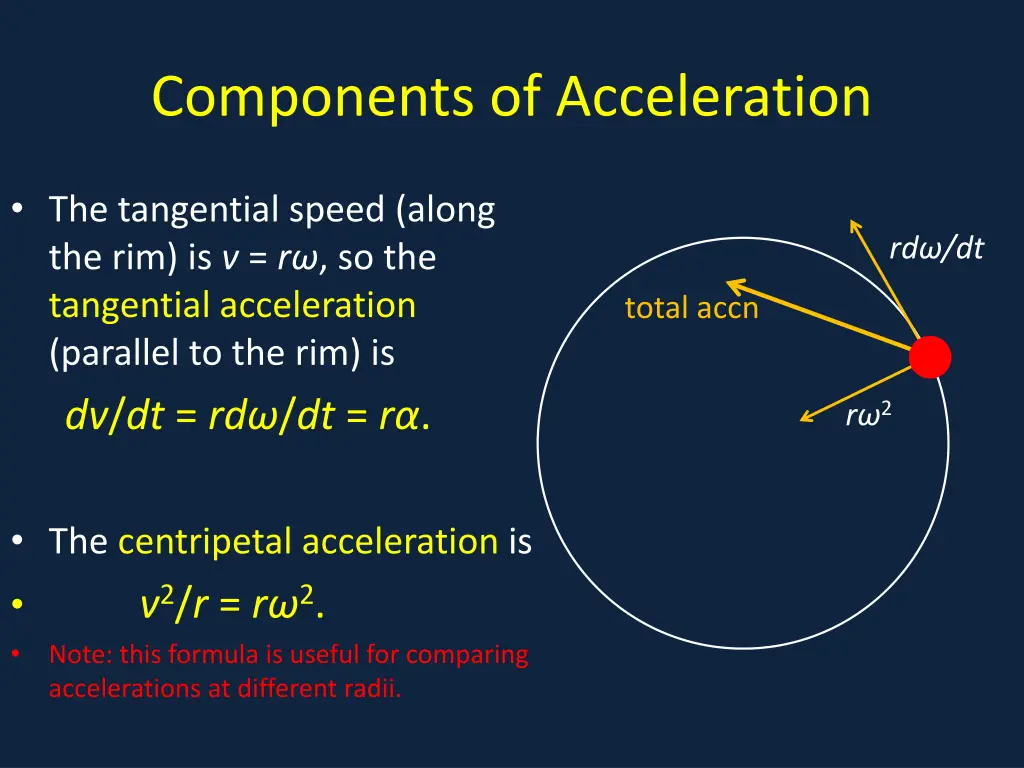 components of acceleration