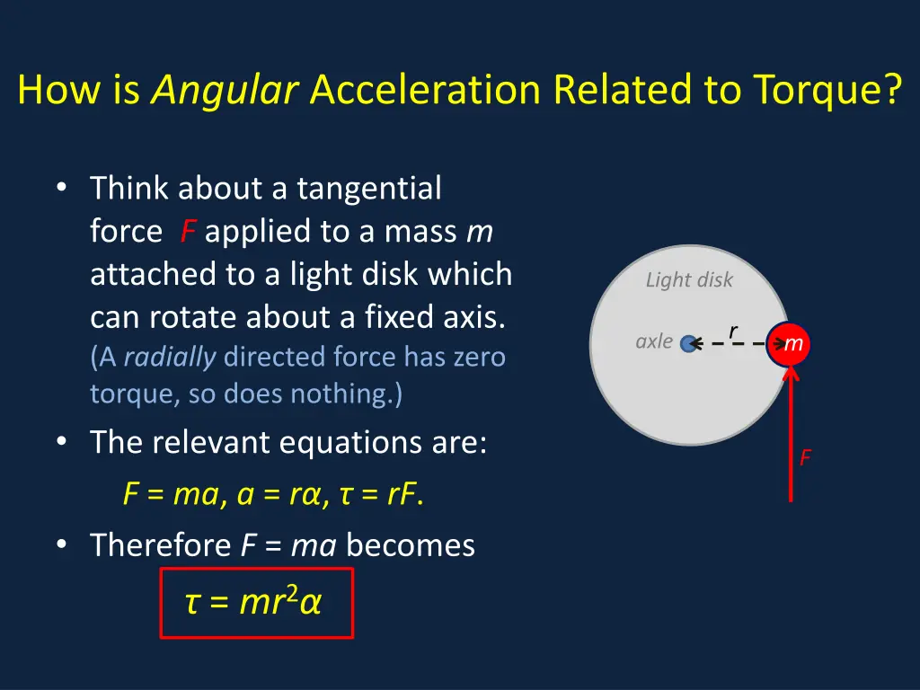 how is angular acceleration related to torque