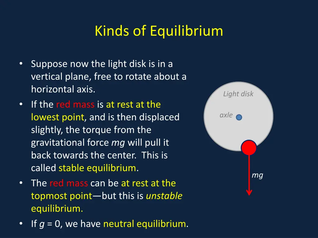kinds of equilibrium