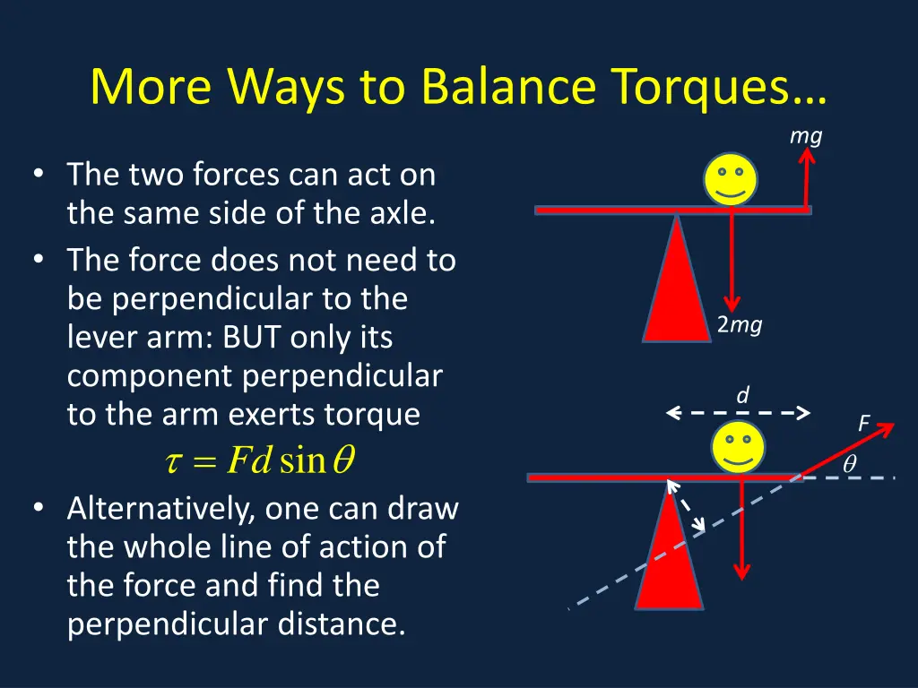 more ways to balance torques