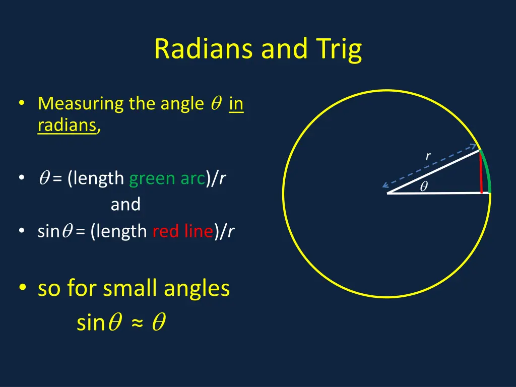 radians and trig
