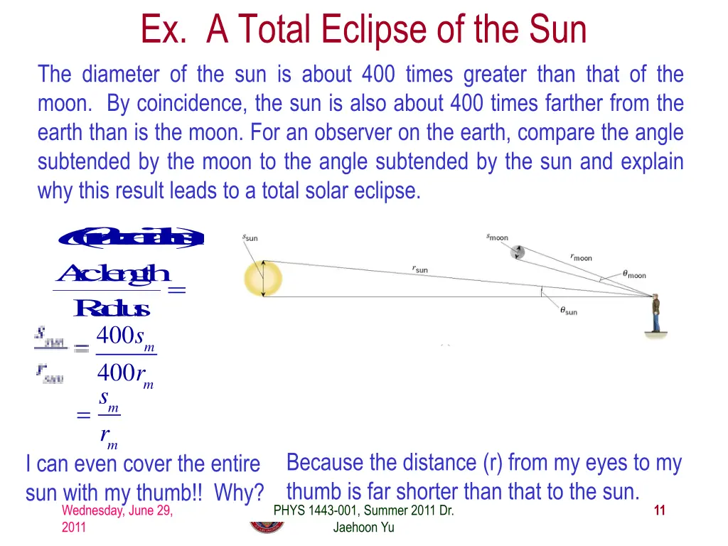 ex a total eclipse of the sun