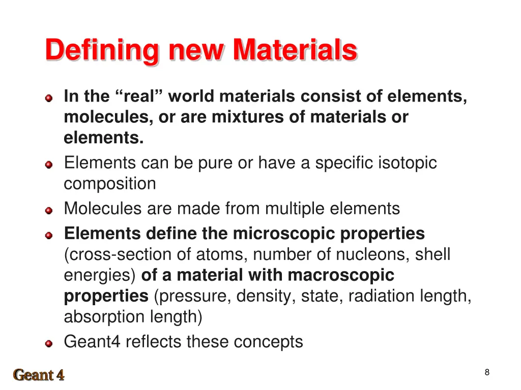 defining new materials
