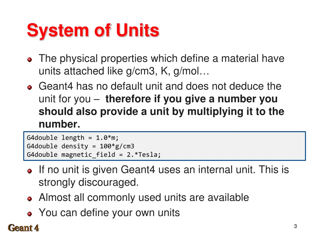system of units