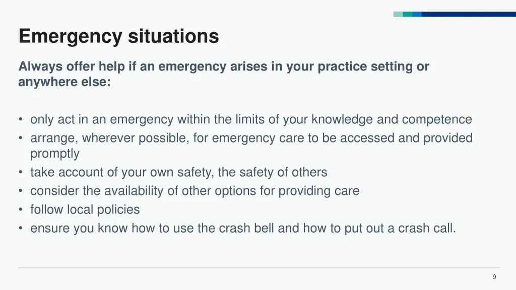 emergency situations