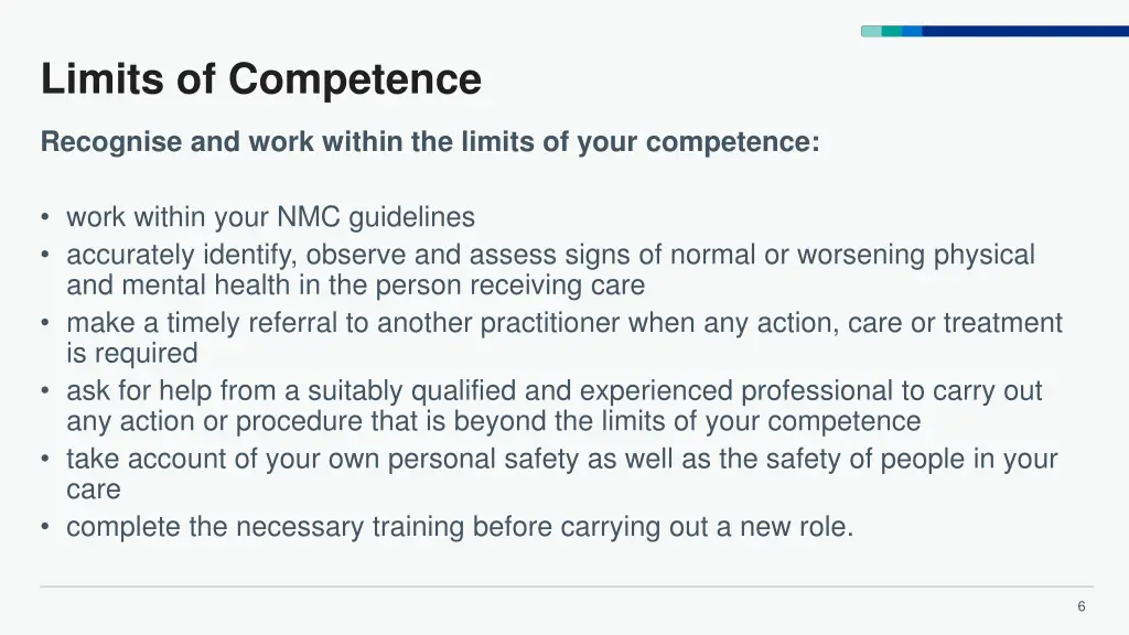 limits of competence
