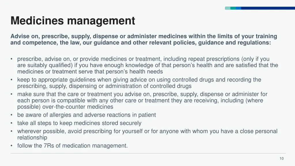 medicines management