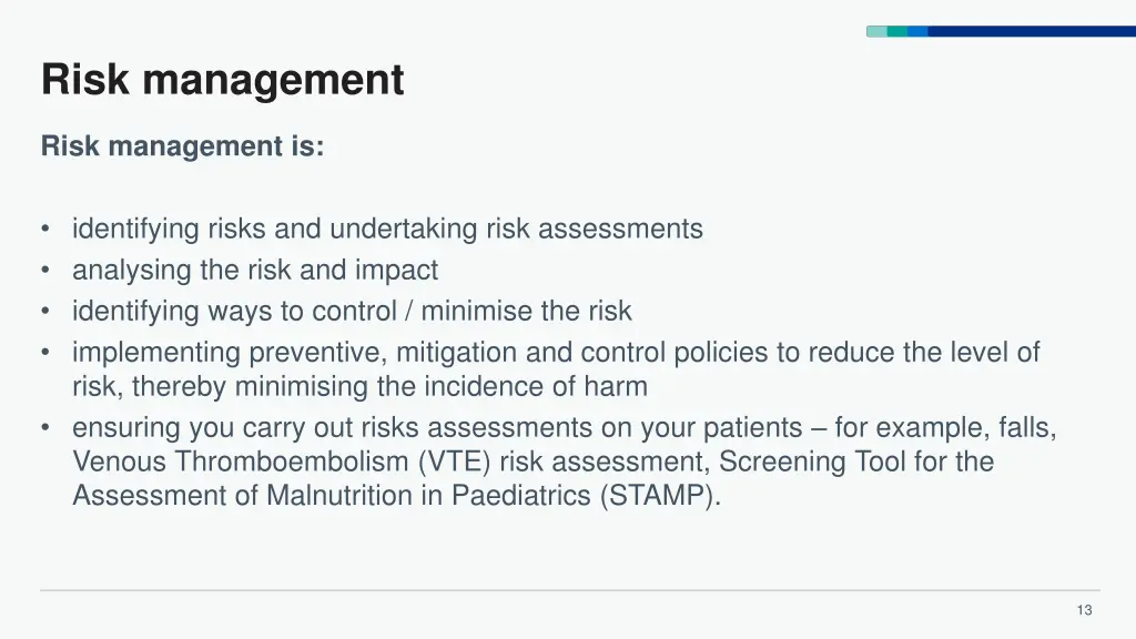 risk management
