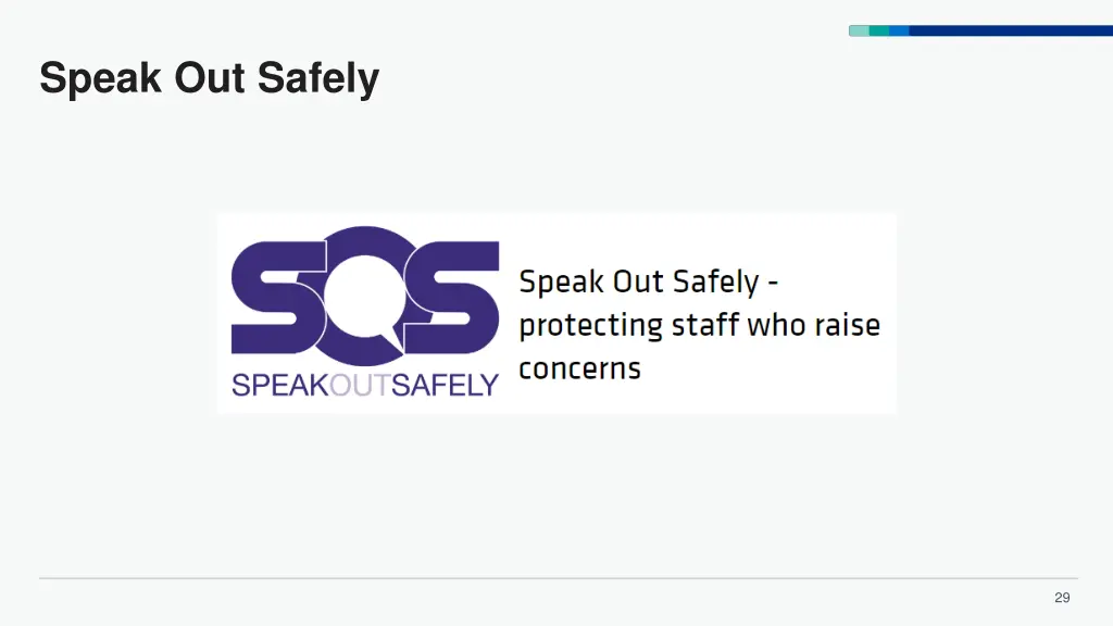 speak out safely 1