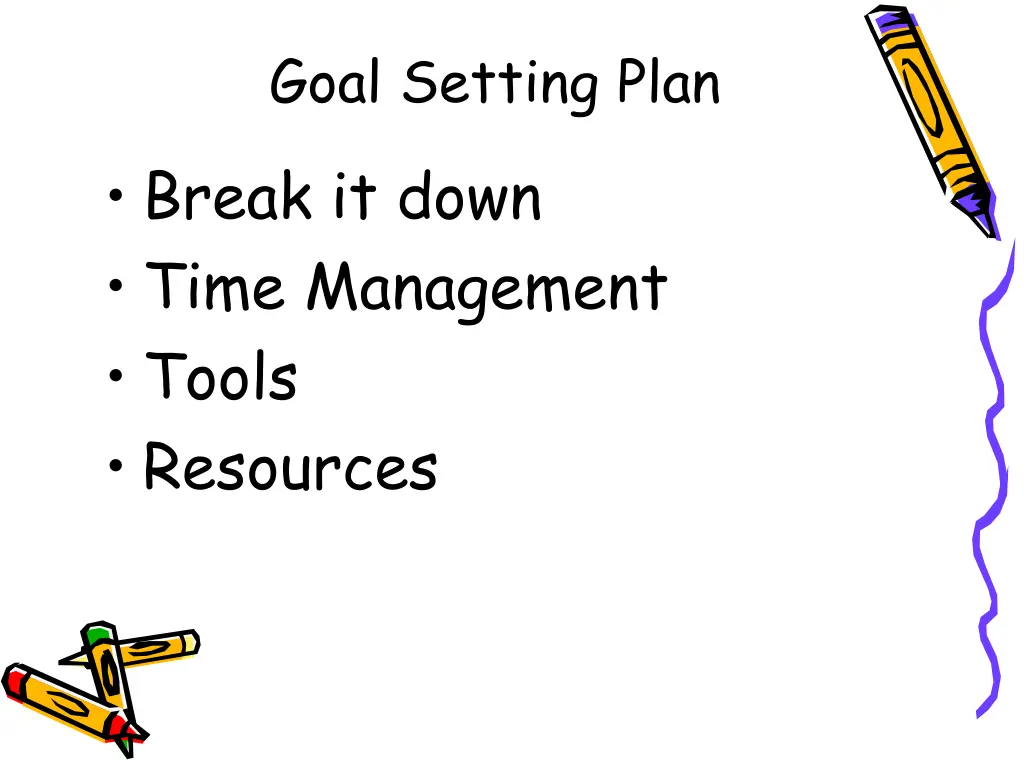 goal setting plan break it down time management