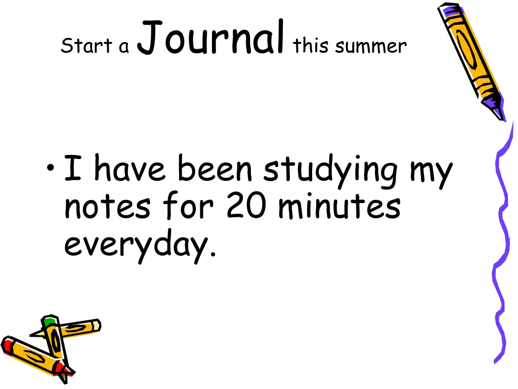 start a journal this summer