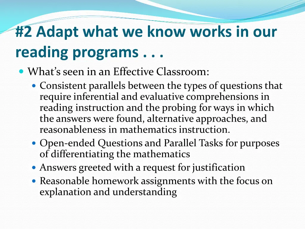 2 adapt what we know works in our reading