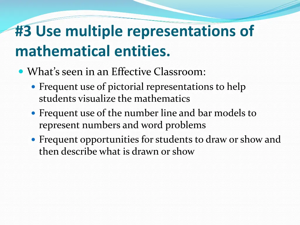 3 use multiple representations of mathematical 5