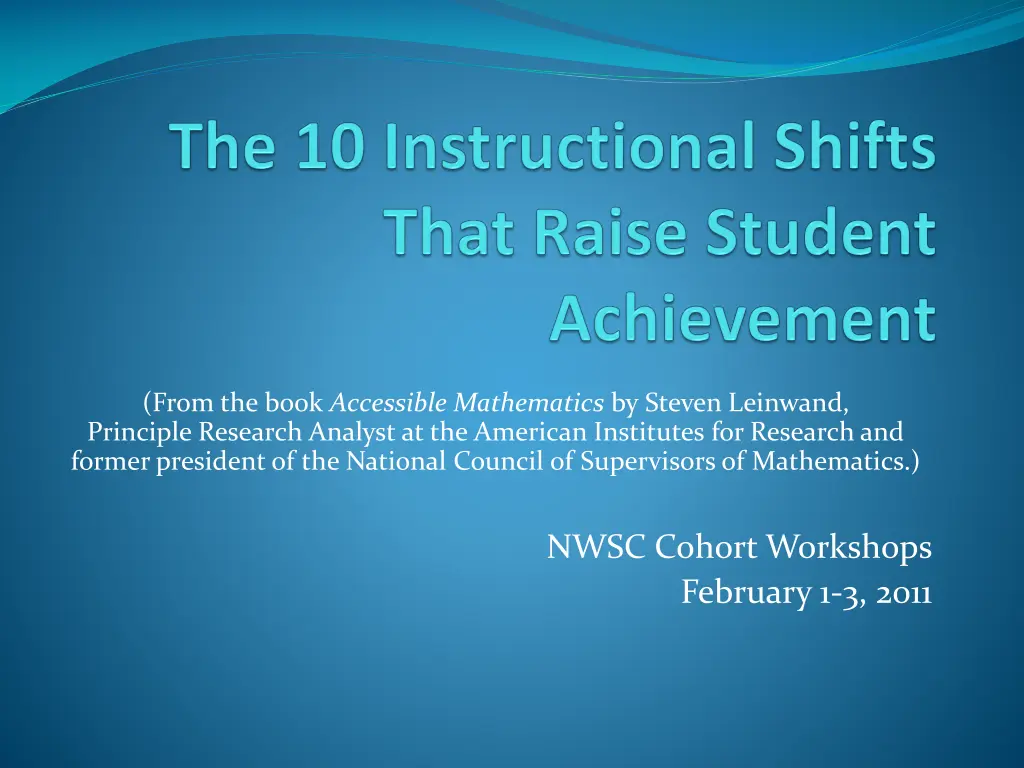 from the book accessible mathematics by steven