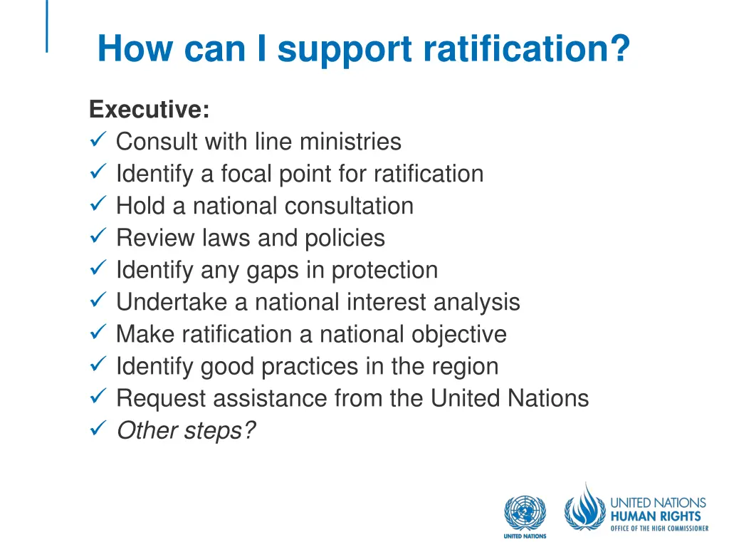 how can i support ratification