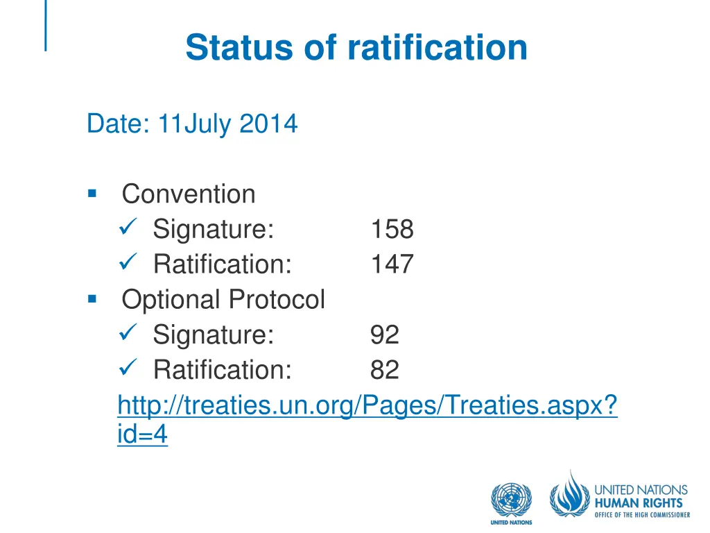 status of ratification