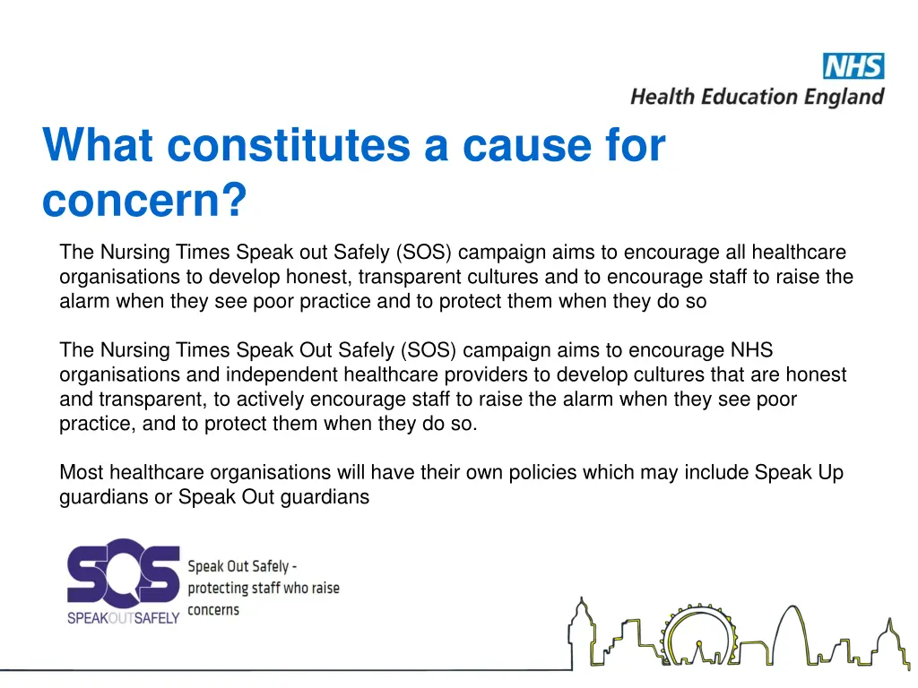 what constitutes a cause for concern