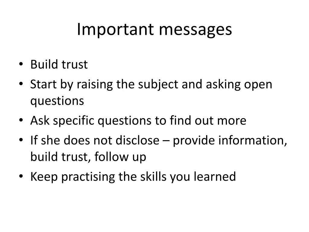 important messages