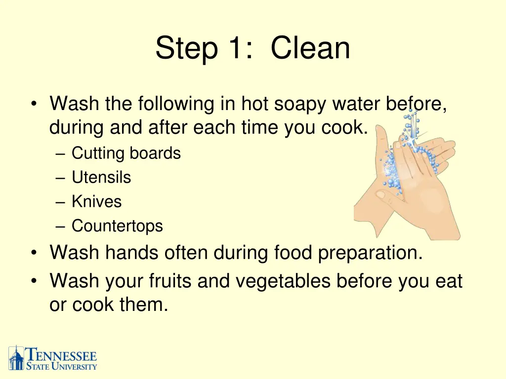 step 1 clean