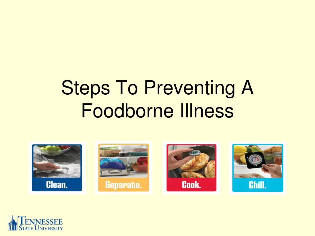steps to preventing a foodborne illness