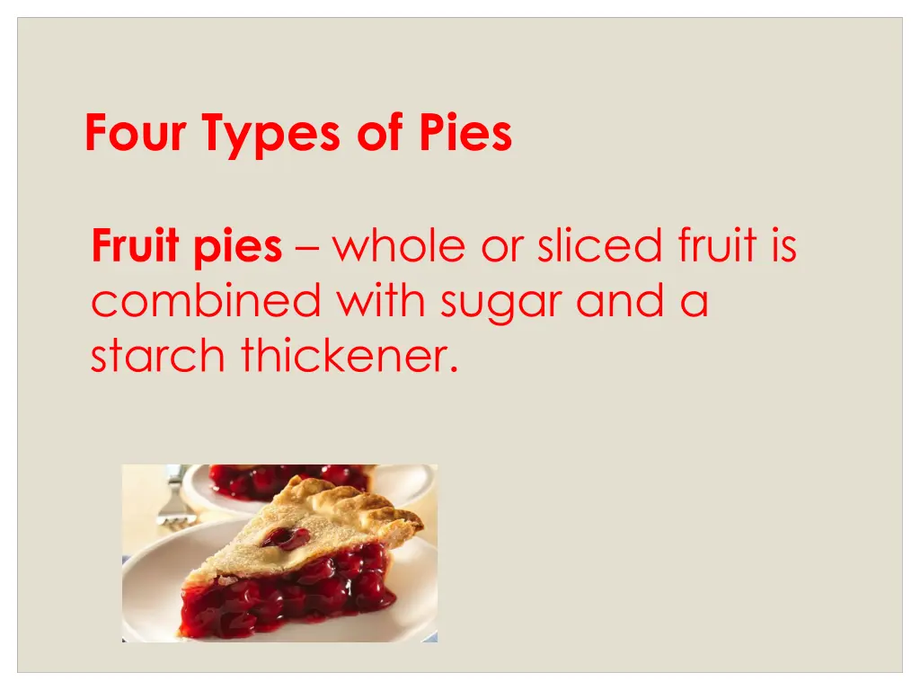 four types of pies