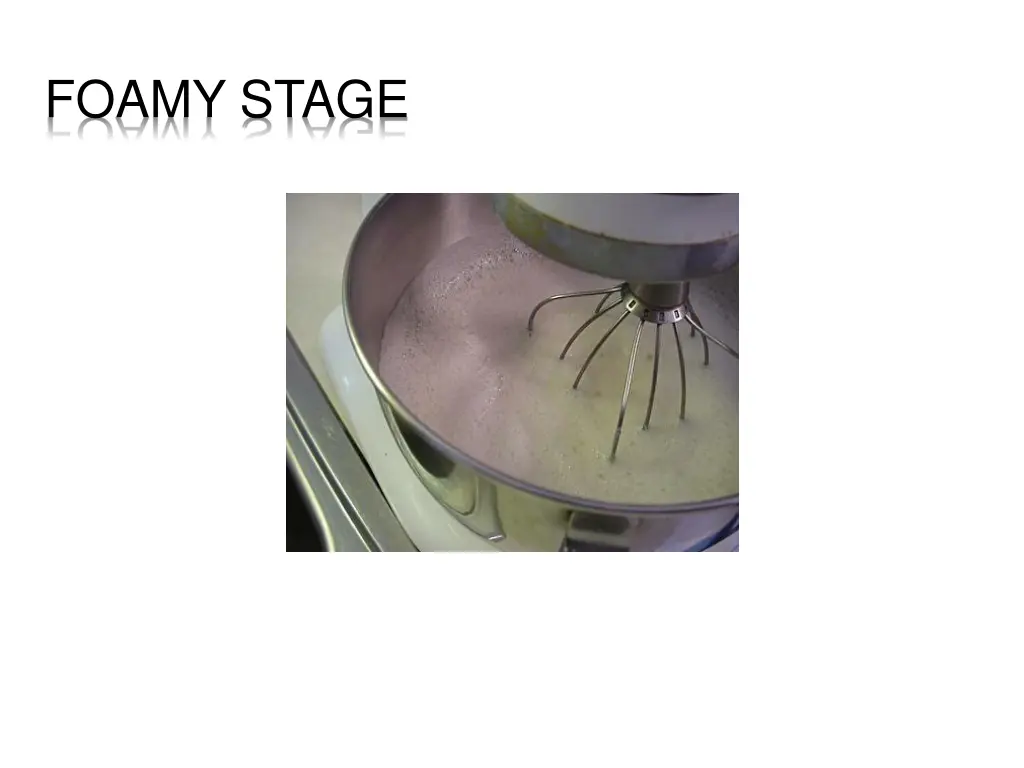 foamy stage