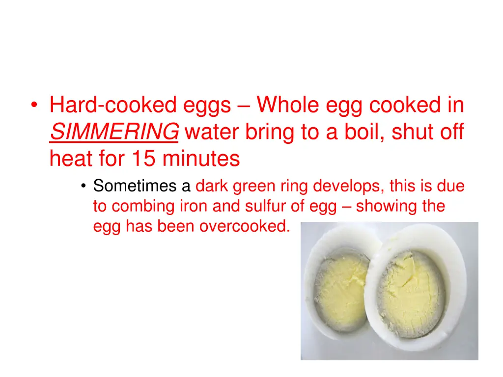 hard cooked eggs whole egg cooked in simmering