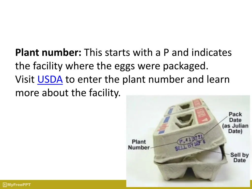 plant number this starts with a p and indicates