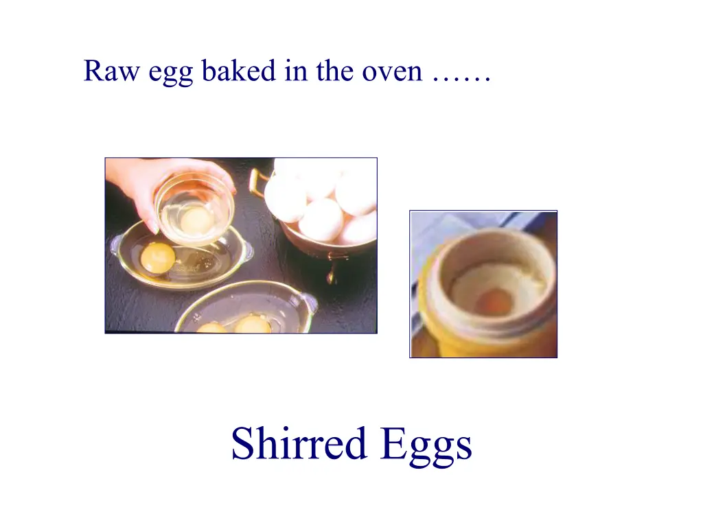 raw egg baked in the oven
