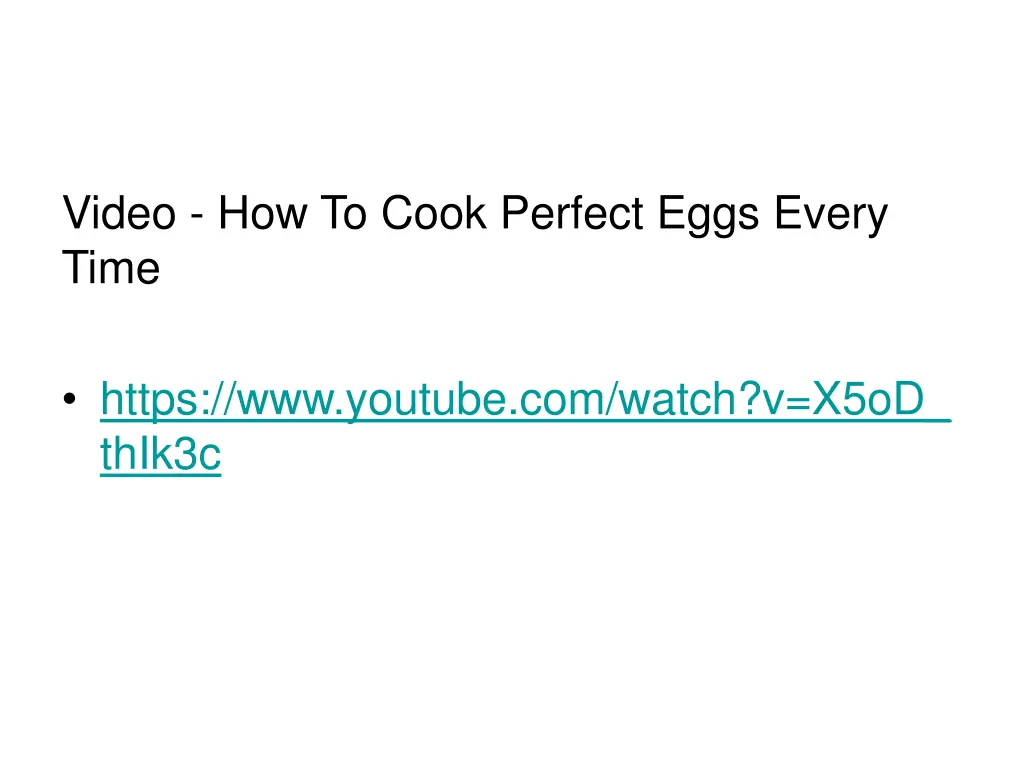 video how to cook perfect eggs every time