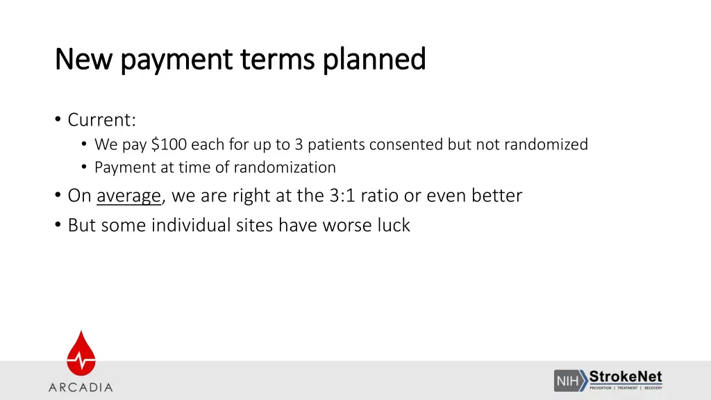 new payment terms planned new payment terms