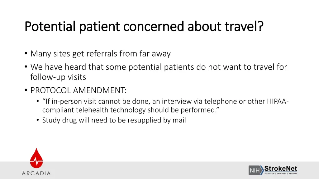 potential patient concerned about travel 1