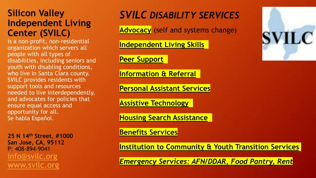 silicon valley independent living center svilc
