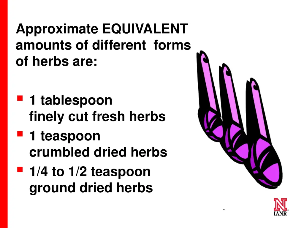 approximate equivalent amounts of different forms