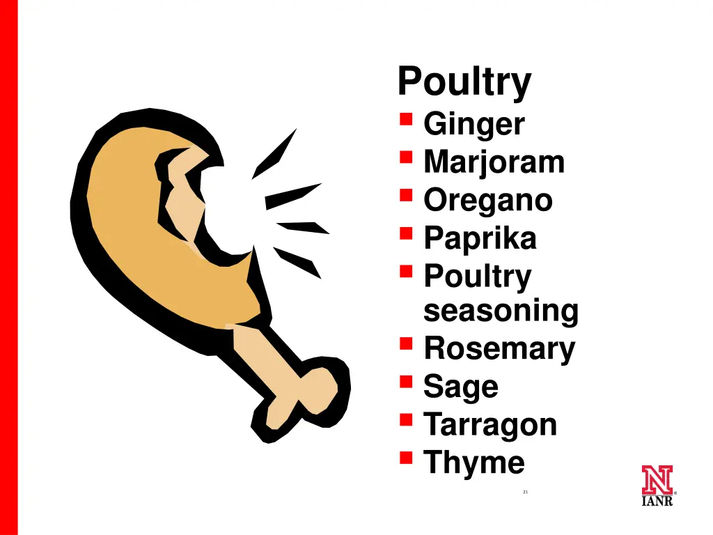 poultry ginger marjoram oregano paprika poultry