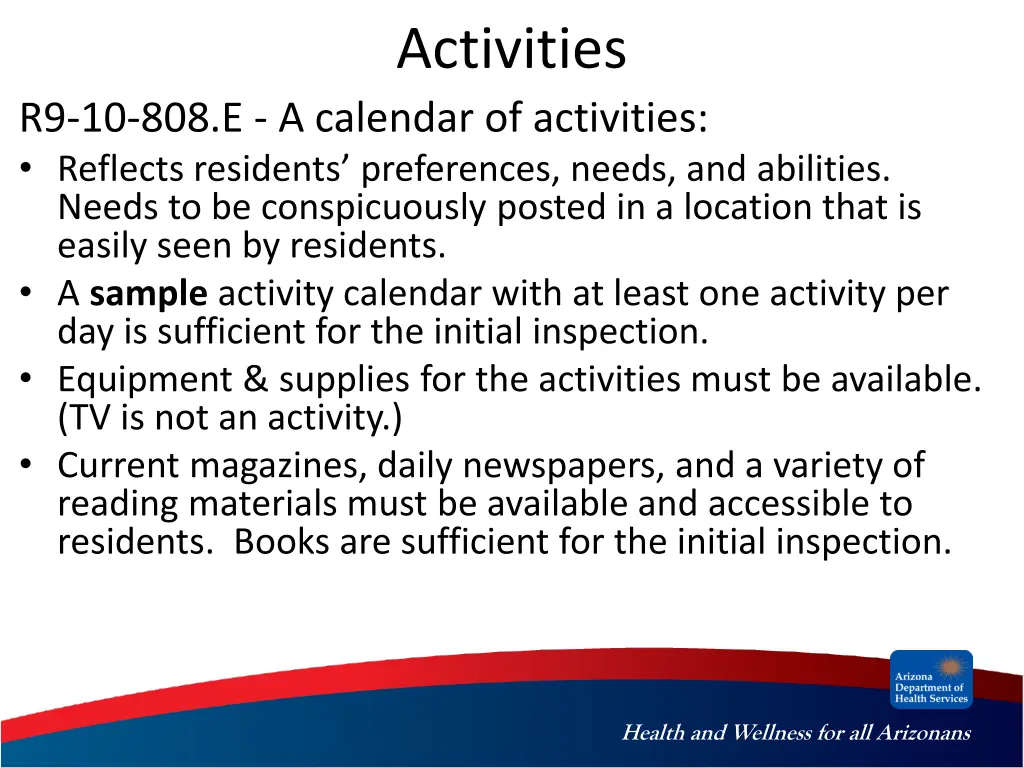 activities